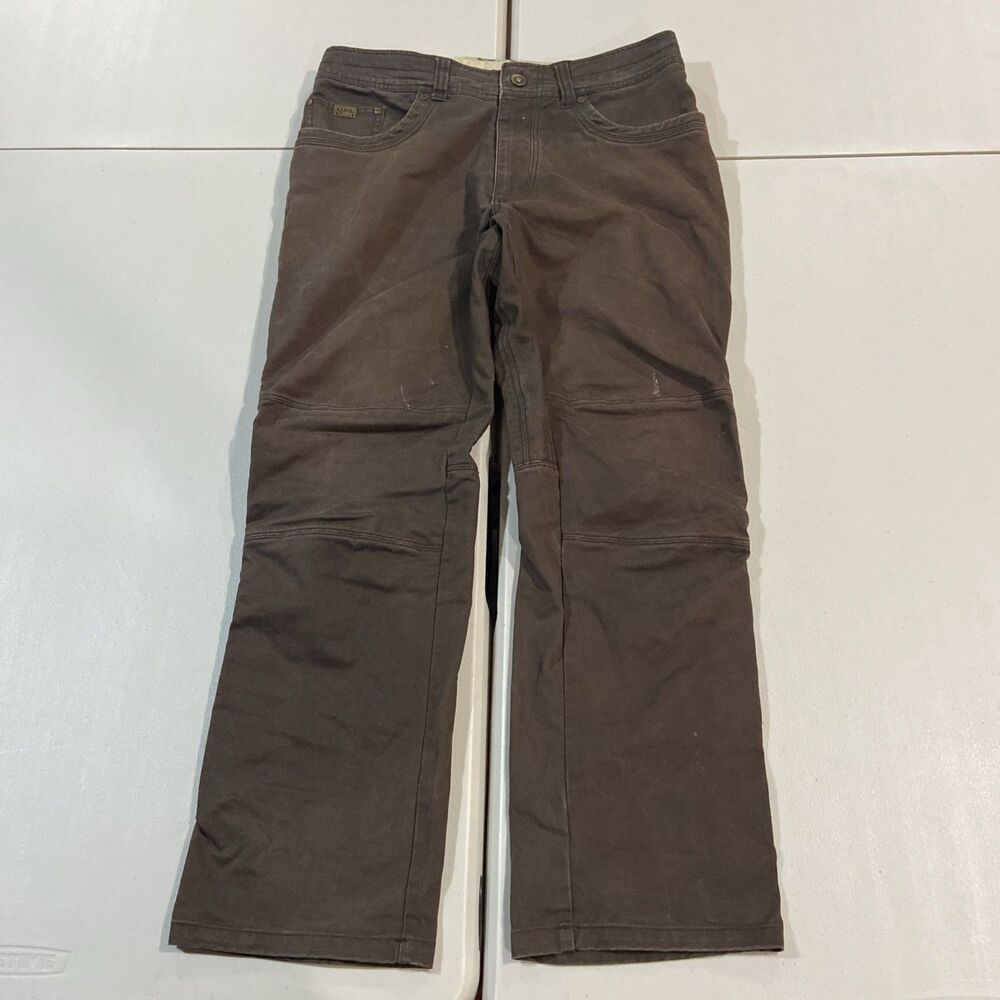 Kuhl Rebel Pants Mens 34x30 Brown Dye Heavyweight Twill Hiking Outdoor